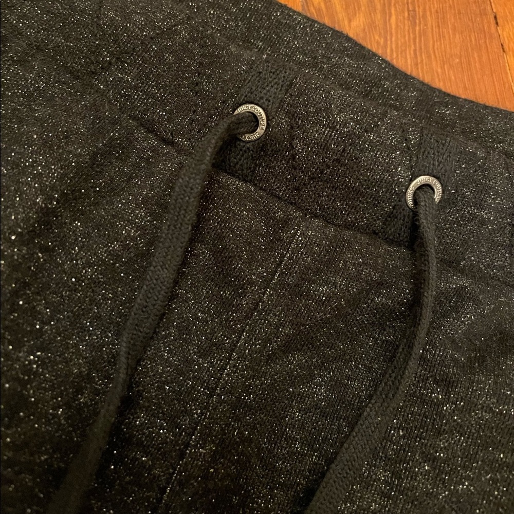 Juicy Couture Y2K Metallic Thread Jogger Pants black glitter - Picture 8 of 9